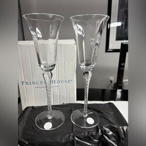 Princess House #6204 Crystal Toasting Flutes